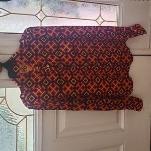Tori Burch Button Down 100% silk SZ 2